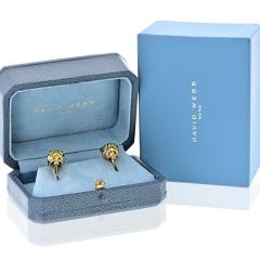 David Webb David Webb 18K Yellow Gold Leopard Emerald Eyes With Box Cuff Links - 4648725