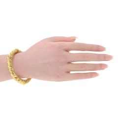 David Webb David Webb 18K Yellow Gold Textured Twist Bangle Bracelet - 4814289