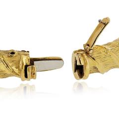 David Webb David Webb 18K Yellow Gold Textured Twist Bangle Bracelet - 4814290