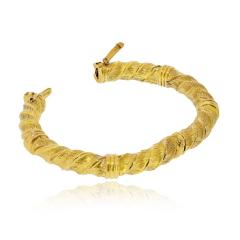 David Webb David Webb 18K Yellow Gold Twisted Bangle Bangle Bracelet - 4814258