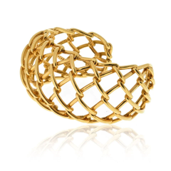 David Webb David Webb 18K Yellow Gold Weave Cuff Openwork Bracelet - 3992110