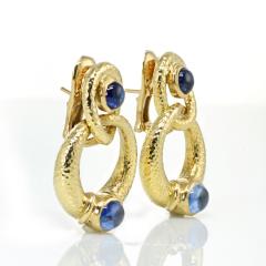 David Webb David Webb Cabochon Sapphire Door Knocker Earrings - 1667982