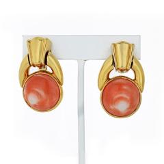 David Webb David Webb Coral Door Knocker Earrings - 1667815