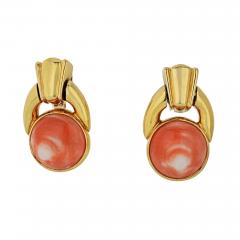 David Webb David Webb Coral Door Knocker Earrings - 1670915