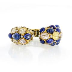 David Webb David Webb Diamond Colored Sapphire Cuff Bracelet - 1674862