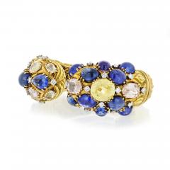 David Webb David Webb Diamond Colored Sapphire Cuff Bracelet - 1676120