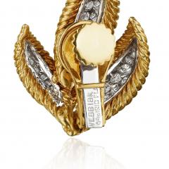 David Webb David Webb Diamond Leaf Earrings - 4387728