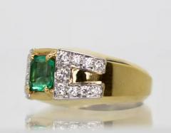 David Webb David Webb Emerald Diamond Ring 18 Karat - 3448758