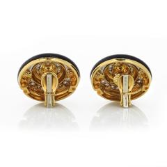 David Webb David Webb Enamel Diamond Clip On Earrings - 1671302