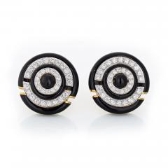 David Webb David Webb Enamel Diamond Clip On Earrings - 1673409