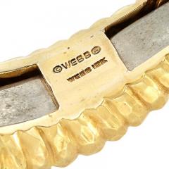 David Webb David Webb Gold Crossover Bracelet Cuff - 941419