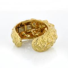 David Webb David Webb Gold Nugget Textured Cuff Bracelet - 1673490