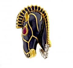 David Webb David Webb Horse Brooch Kingdom Collection - 1011831