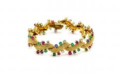 David Webb David Webb Multicolor Sapphire Emerald Diamonds Bracelet - 1674158