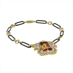 David Webb David Webb Platinum 18K Yellow Gold Large Topaz And Diamond Pendant - 4621149