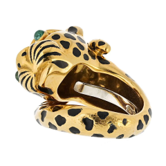 David Webb David Webb Platinum 18K Yellow Gold Leopard Ring - 4020843