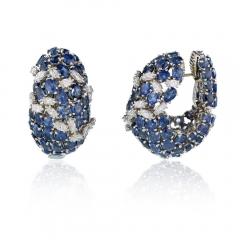 David Webb David Webb Sapphire Diamond Earrings and Ring - 1671568