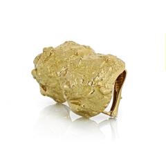 David Webb David Webb Textured Nugget Clip On Earrings - 1668530