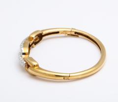 David Webb David Webb Vintage Gold and Diamond Bangle Bracelet - 1903062