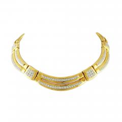 David Webb David Webb Yellow Gold Bib 15 Carat Diamond Necklace - 1683352