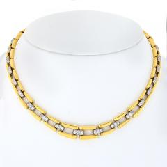 David Webb David Webb Yellow Gold Collar Diamond Link Necklace - 1683136