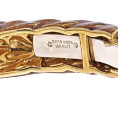 David Webb PLATINUM 18K YG DOUBLE HEAD GREEN EMERALD ENAMEL DIAMOND FOX BRACELET - 2281857