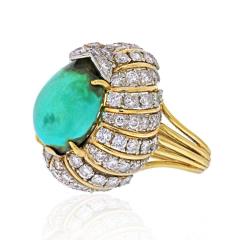 David Webb VINTAGE DAVID WEBB TURQUOISE AND DIAMOND RING - 2029548