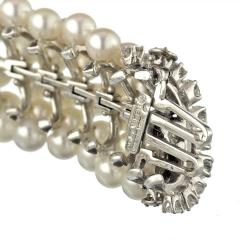 David Webb White Pearl Diamond Bracelet - 1675041