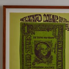 David Weidman 1968 Inflated Dollar Handmade Hand Signed Framed Silkscreen by David Weidman - 3243136