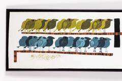 David Weidman Large 1960s Family of Birds Signed Handcrafted Silkscreen by David Weidman - 983993