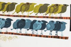 David Weidman Large 1960s Family of Birds Signed Handcrafted Silkscreen by David Weidman - 983994