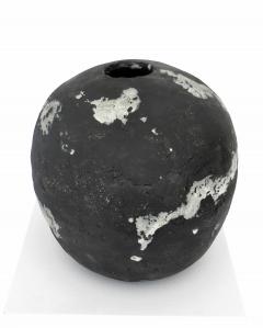 David Whitehead David Whitehead Ceramic Artist White and Black Wood Fired Ceramic Vase La Borne - 1064081