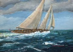 David William Clough Corral of Cowes under Full Sail  - 4796994