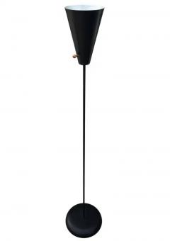 David Wurster Funky Mid Century Modern Black Enamel Floor Lamp by David Wurster for Raymor - 3192839