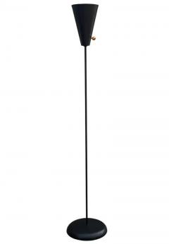 David Wurster Funky Mid Century Modern Black Enamel Floor Lamp by David Wurster for Raymor - 3192891