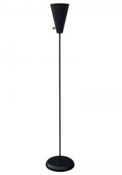 David Wurster Funky Mid Century Modern Black Enamel Floor Lamp by David Wurster for Raymor - 3192892