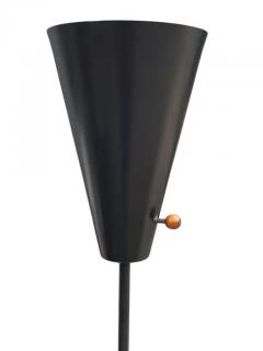 David Wurster Funky Mid Century Modern Black Enamel Floor Lamp by David Wurster for Raymor - 3192898
