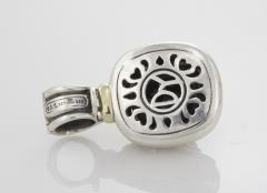 David Yurman 14k Yellow Gold Sterling Silver Black Onyx Genuine David Yurman Pendant - 4526040