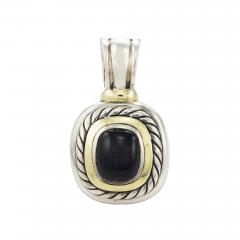 David Yurman 14k Yellow Gold Sterling Silver Black Onyx Genuine David Yurman Pendant - 4527150
