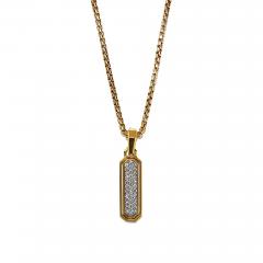 David Yurman 18K Yellow Gold David Yurman Streamline Diamond Pendant 24 3g - 4527156