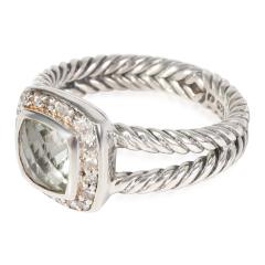 David Yurman David Yurman Albion Prasiolite Diamond Ring in Sterling Silver 0 17 CTW - 2443034