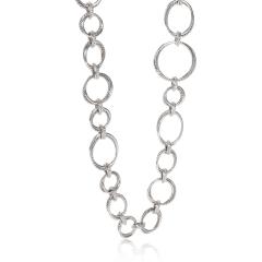 David Yurman David Yurman Diamond Crossover Convertible Necklace in Sterling Silver 0 47 CTW - 2157221