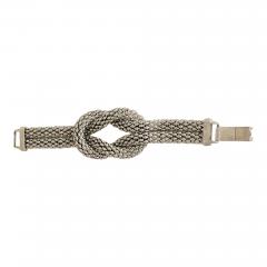 David Yurman Sculptural Twisted French Cable Bracelet in Aluminum Double Band Art Deco Era - 1911884