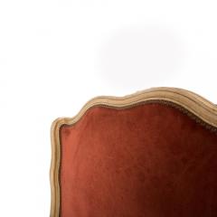 Day bed circa 1920 with velvet upholstered headboard and foot board - 1886217