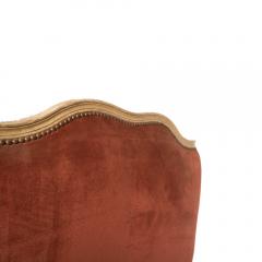 Day bed circa 1920 with velvet upholstered headboard and foot board - 1886236