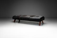 Daybed in Dark Ponyskin with Wooden Legs Europe 1940s - 4100155