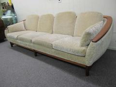 Dazzling R Huber Curved Back Teak Sofa Mid Century Danish Modern - 1831610