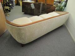 Dazzling R Huber Curved Back Teak Sofa Mid Century Danish Modern - 1831630