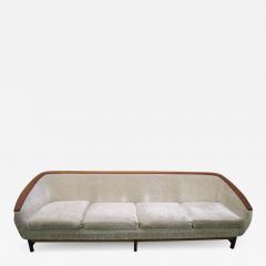 Dazzling R Huber Curved Back Teak Sofa Mid Century Danish Modern - 1834356