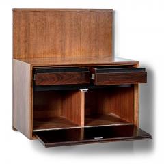 De Coene Wall Mounted Bedside Table in Walnut and Rosewood - 4110340